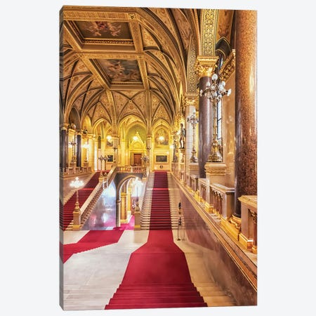 Hungarian Parliament Architecture Canvas Print #EMN869} by Manjik Pictures Canvas Wall Art