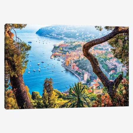French Riviera Landscape Canvas Print #EMN877} by Manjik Pictures Canvas Artwork