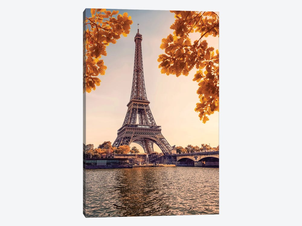 Paris In The Evening by Manjik Pictures 1-piece Canvas Print