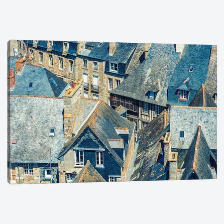 Dinan Roofs Canvas Print #EMN880} by Manjik Pictures Canvas Artwork