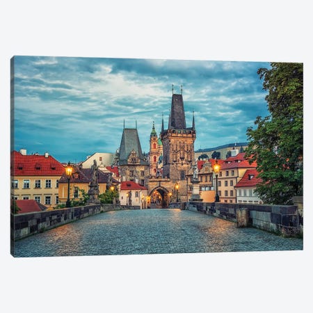 Morning In Prague Canvas Print #EMN881} by Manjik Pictures Canvas Art