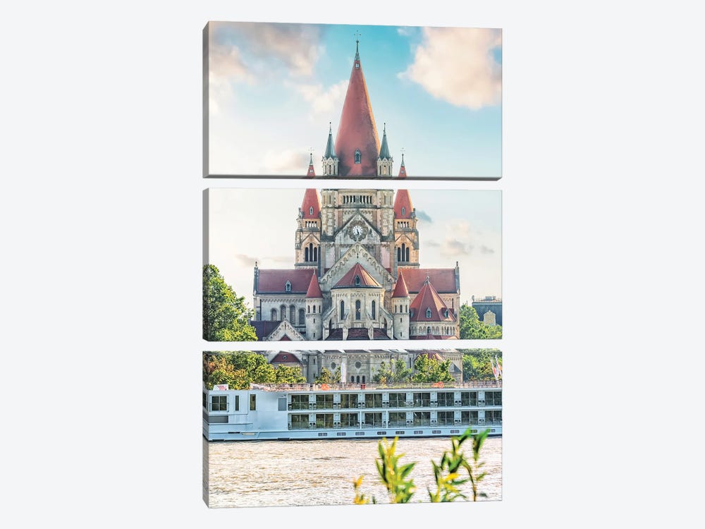 St. Francis Of Assisi Church by Manjik Pictures 3-piece Canvas Print