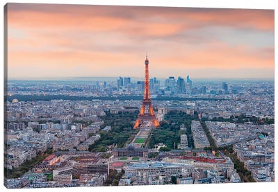 Fire In The Sky Canvas Art Print - Paris Photography