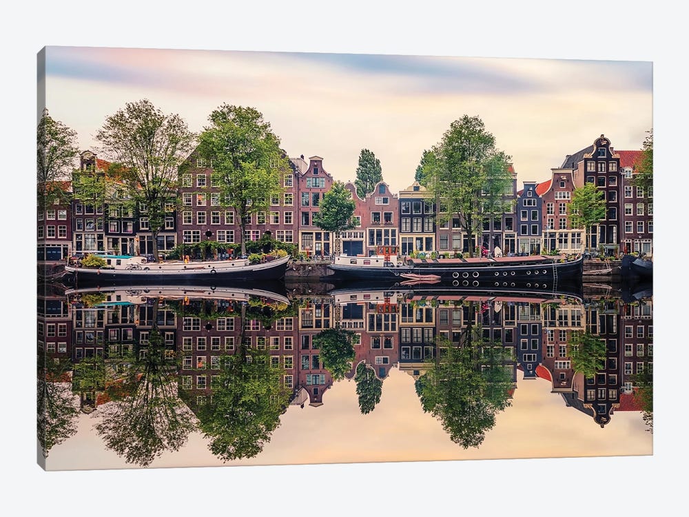 Amsterdam Reflection by Manjik Pictures 1-piece Canvas Print