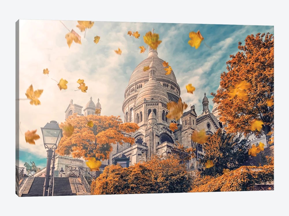 Autumn In Montmartre by Manjik Pictures 1-piece Canvas Wall Art