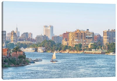 Nile River In Cairo Canvas Art Print - Egypt Art