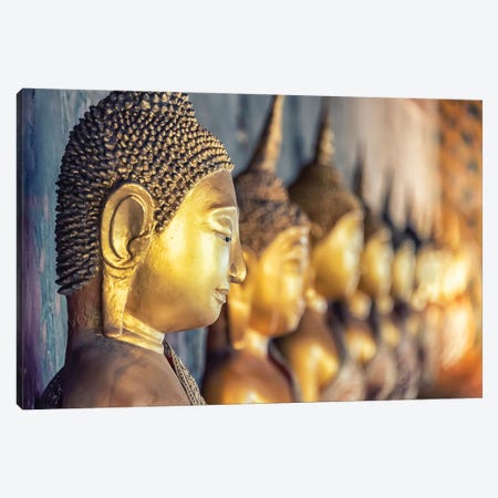 Wat Arun Statues Canvas Print #EMN920} by Manjik Pictures Canvas Art Print
