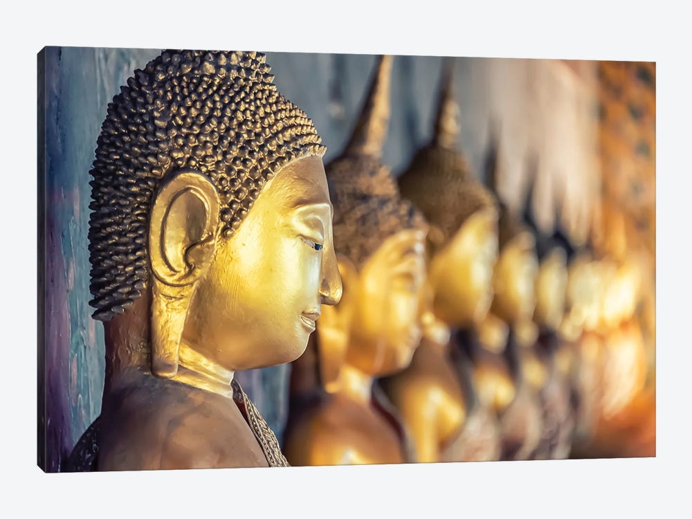 Wat Arun Statues by Manjik Pictures 1-piece Art Print