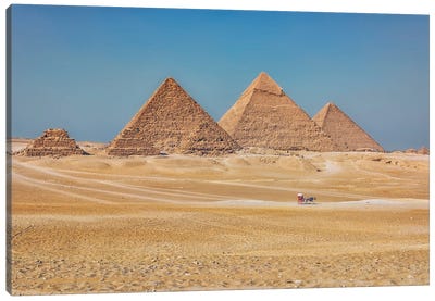 Giza Plateau Canvas Art Print - Pyramid Art