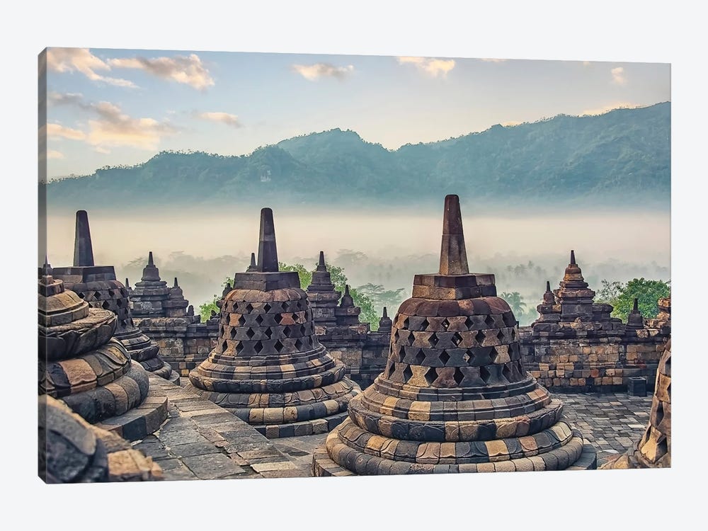 Borobudur Temple by Manjik Pictures 1-piece Art Print