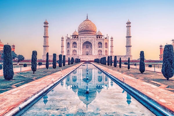 Taj Mahal: Taj Mahal In The Morning by Manjik Pictures