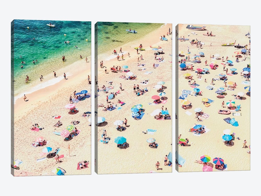 Portuguese Beach by Manjik Pictures 3-piece Canvas Artwork