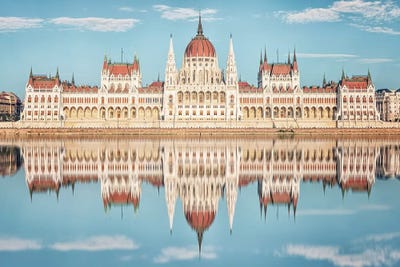 Parliament Reflection by Manjik Pictures canvas print