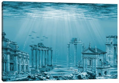 Atlantis Canvas Art Print - Underwater Art