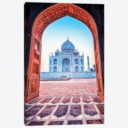 Blue Taj Canvas Print #EMN956} by Manjik Pictures Canvas Print