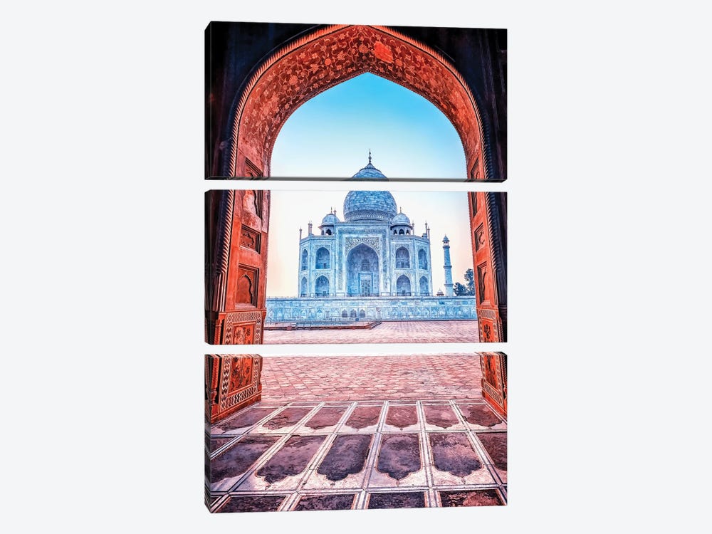 Blue Taj by Manjik Pictures 3-piece Canvas Wall Art