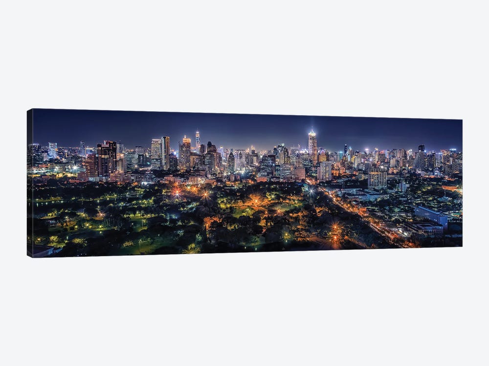 Bangkok By Night by Manjik Pictures 1-piece Art Print