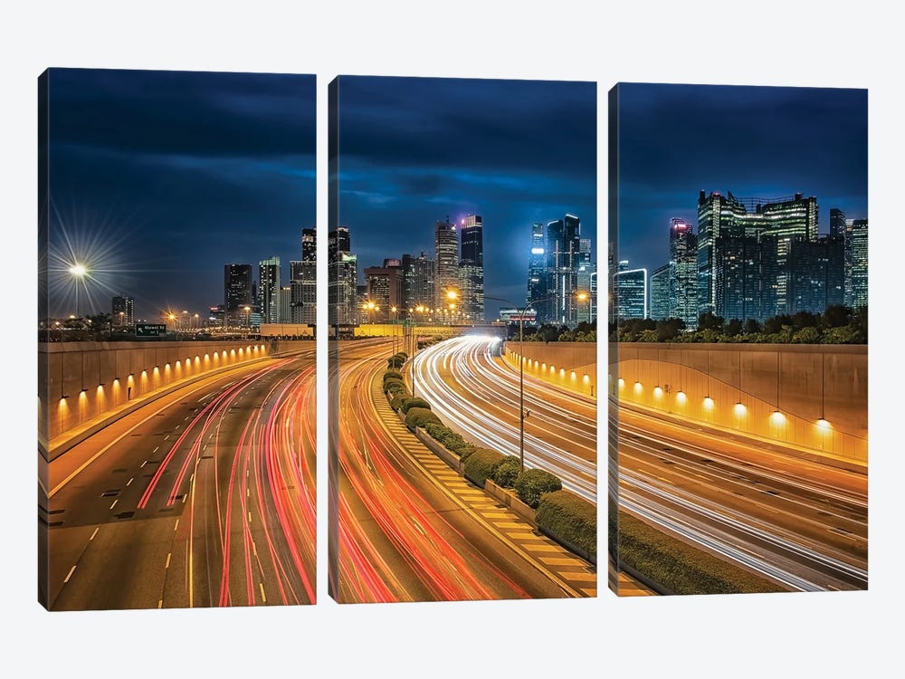 The Way To The City by Manjik Pictures 3-piece Canvas Art