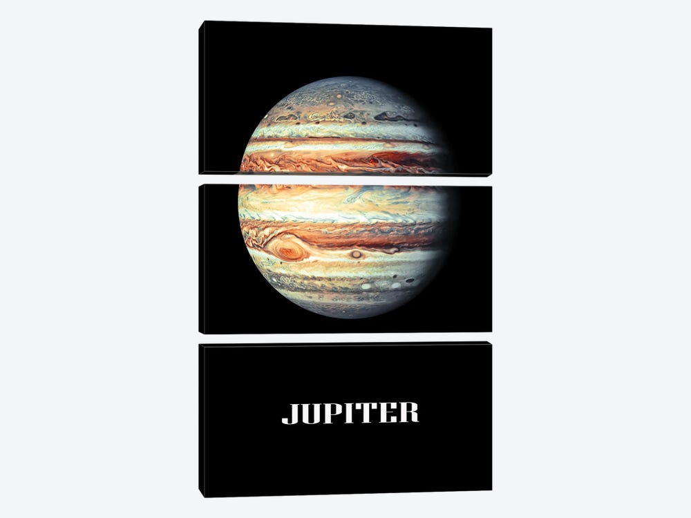 Jupiter Planet by Manjik Pictures 3-piece Canvas Wall Art