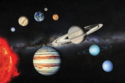 Solar System by Manjik Pictures metal wall art