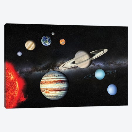 Solar System Canvas Print #EMN976} by Manjik Pictures Canvas Art Print
