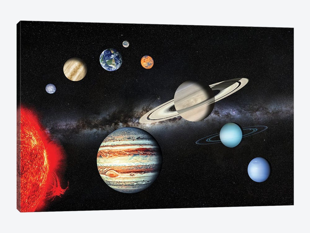 Solar System by Manjik Pictures 1-piece Canvas Artwork