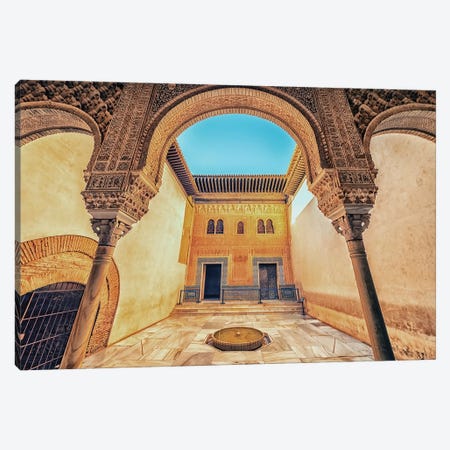 Alhambra Arch Canvas Print #EMN978} by Manjik Pictures Canvas Wall Art