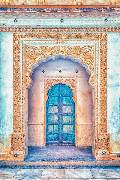 Rajasthan Blue Door by Manjik Pictures art print
