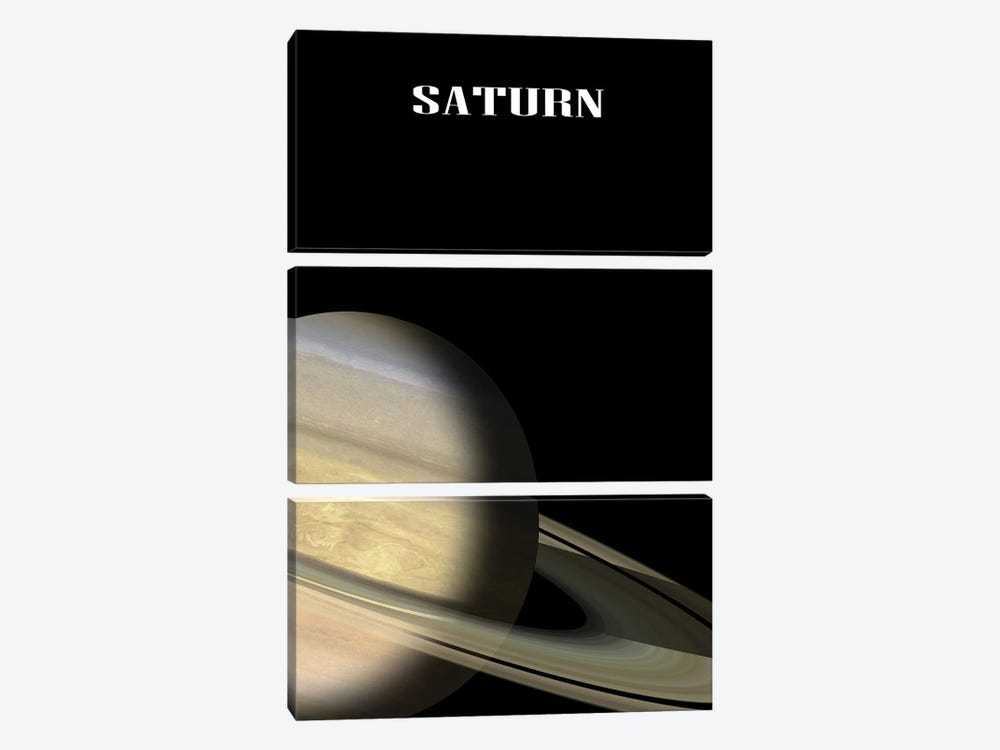 The Saturn Planet by Manjik Pictures 3-piece Canvas Art