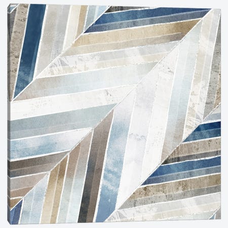 Diagonal Herringbone Canvas Print #EMP11} by Emma Peal Art Print