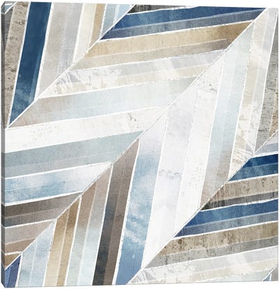 Diagonal Herringbone Canvas Art Print - Herringbone Patterns
