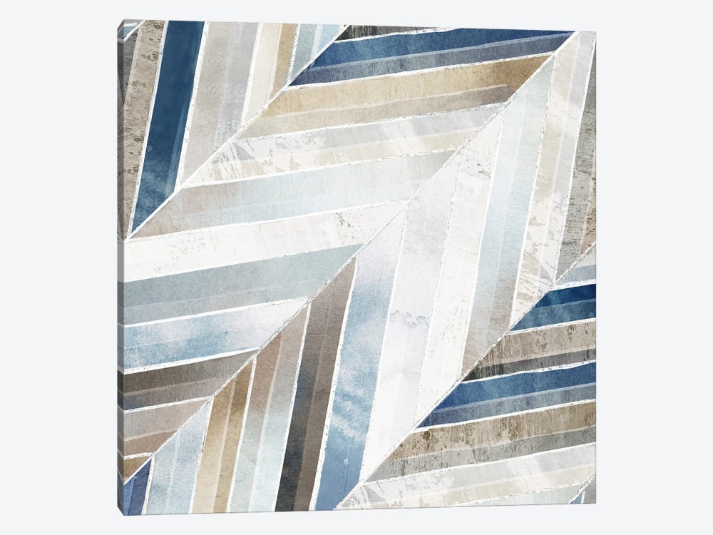 Diagonal Herringbone by Emma Peal 1-piece Canvas Art