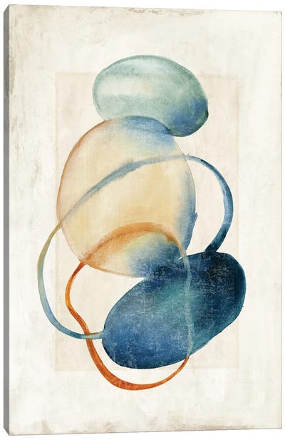 Mid Century Blue Canvas Art Print - Mid-Century Modern Décor