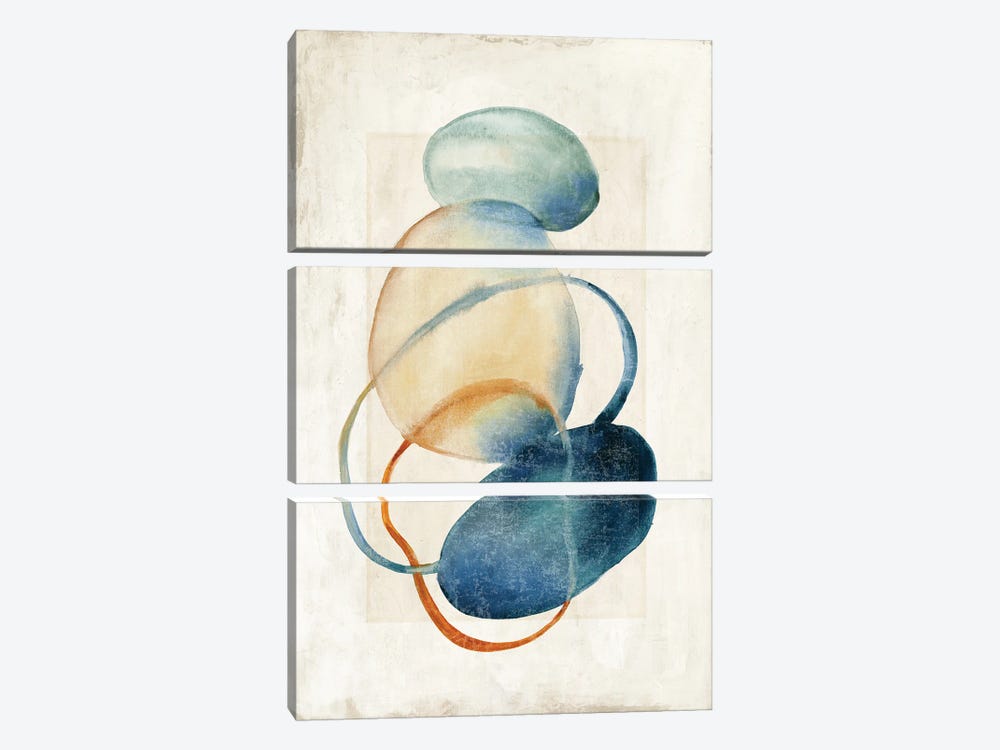 Mid Century Blue by Emma Peal 3-piece Canvas Wall Art