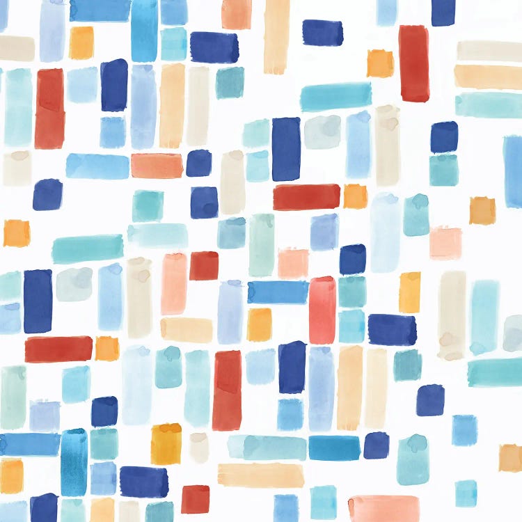 Happy Brushstroke Blocks by Emma Peal wall art