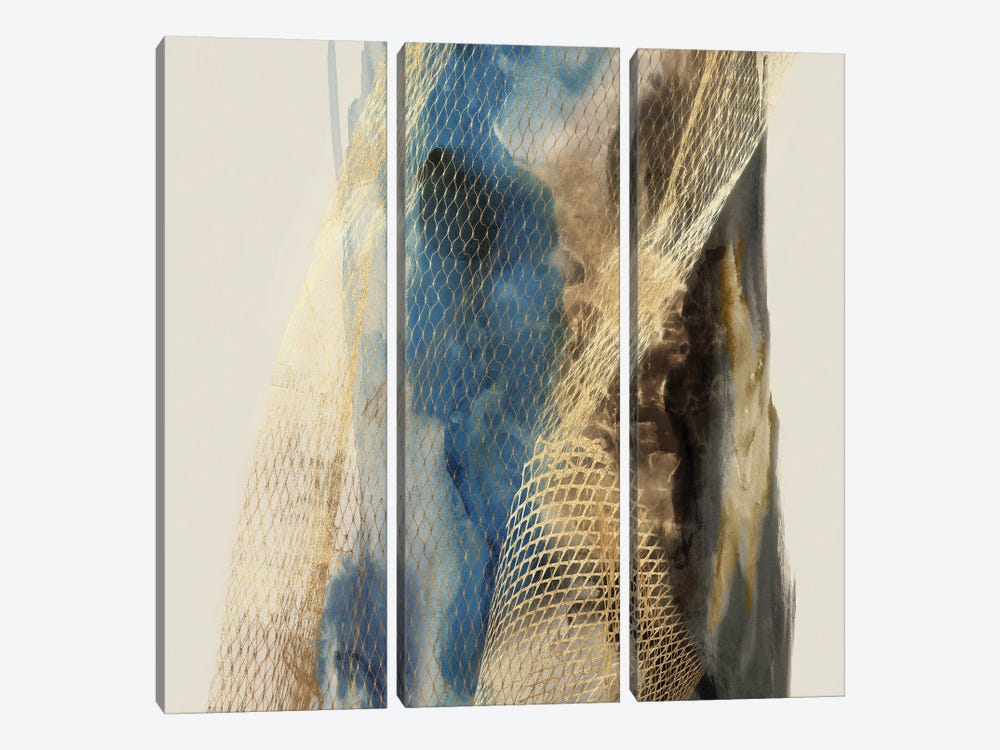 Metallic Lace II by Emma Peal 3-piece Canvas Art Print