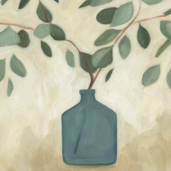 Pottery Still Life: Greenery Still Life IV by Emma Scarvey