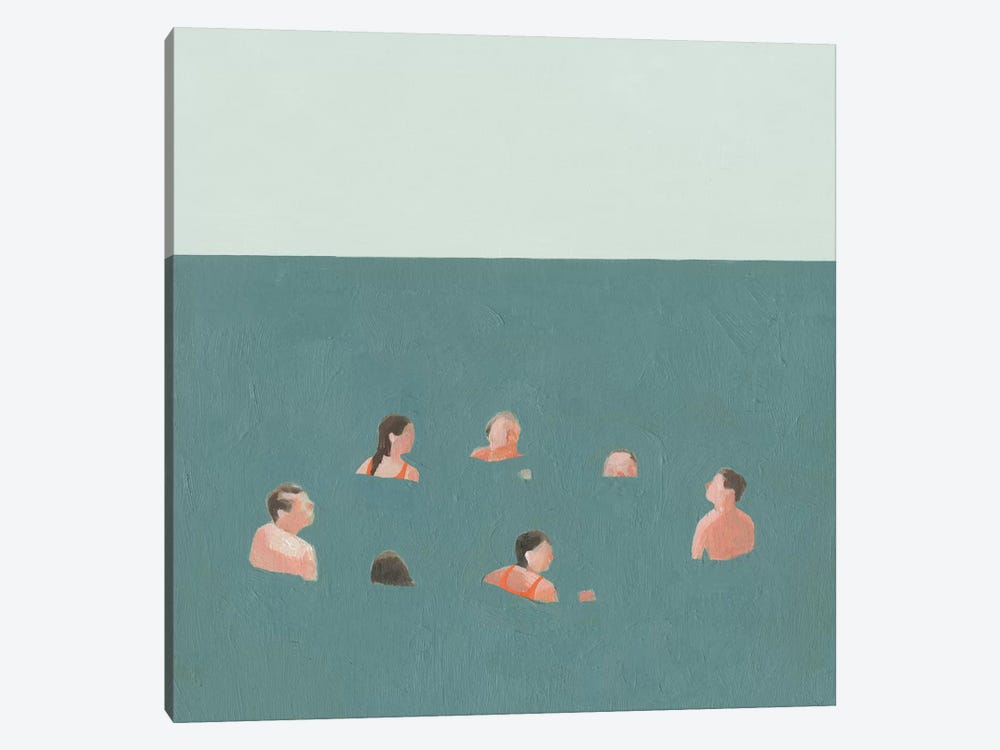 The Swimmers I by Emma Scarvey 1-piece Canvas Art Print