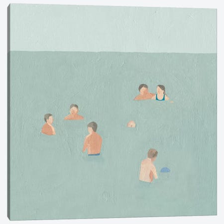 The Swimmers II Canvas Print #EMS138} by Emma Scarvey Canvas Artwork