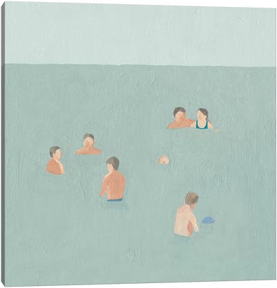 The Swimmers II Canvas Art Print - Emma Scarvey
