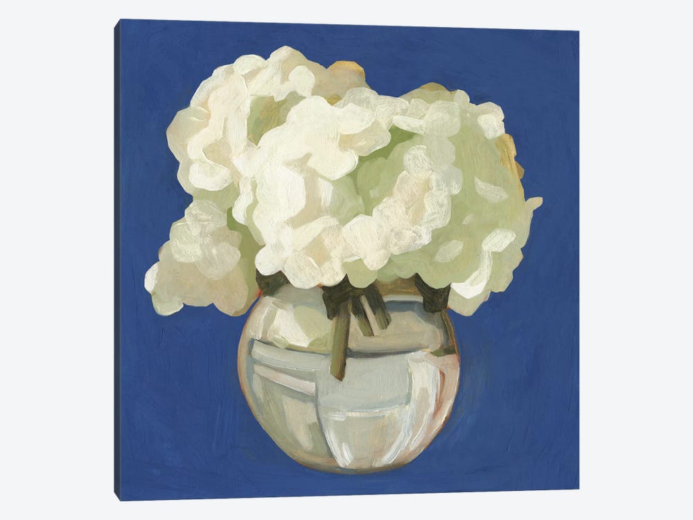 White Hydrangeas I by Emma Scarvey 1-piece Canvas Art Print