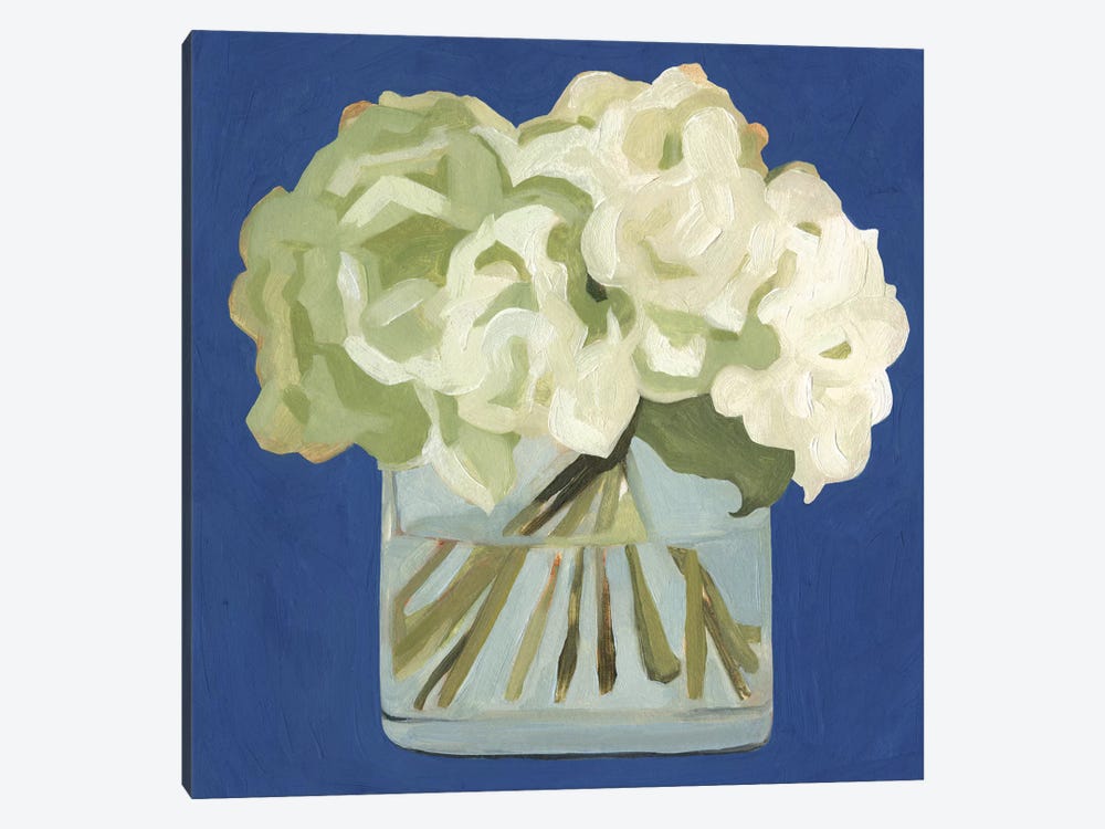 White Hydrangeas II by Emma Scarvey 1-piece Canvas Print