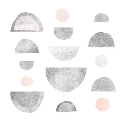 Half Circles I by Emma Scarvey framed canvas print