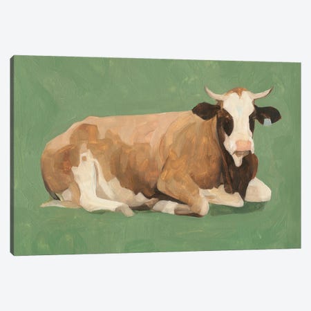 How Now Brown Cow II Canvas Print #EMS155} by Emma Scarvey Canvas Print