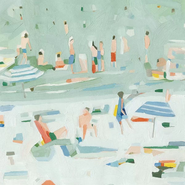 Large Coastal Art - Canvas Prints: Summer Confetti II by Emma Scarvey