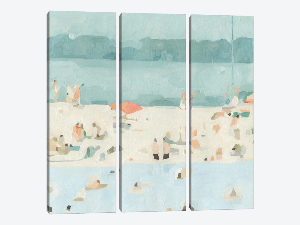 Sea Glass Sandbar II by Emma Scarvey 3-piece Canvas Print