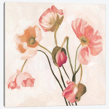 Summer Poppies III Canvas Print #EMS191} by Emma Scarvey Canvas Artwork