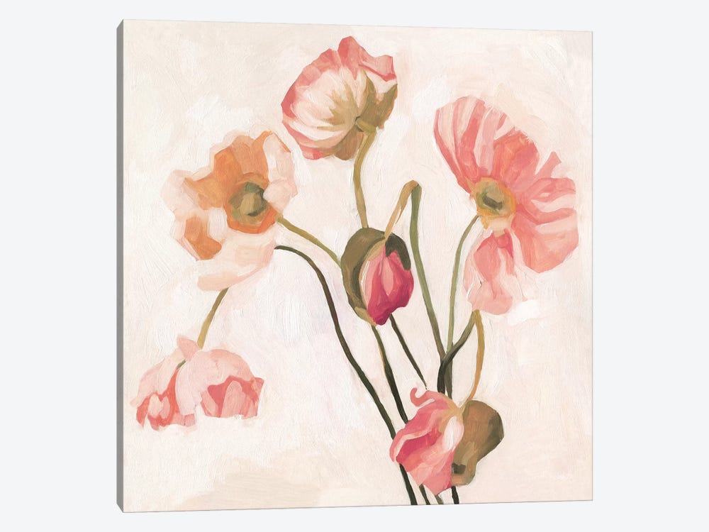 Summer Poppies III by Emma Scarvey 1-piece Canvas Art Print