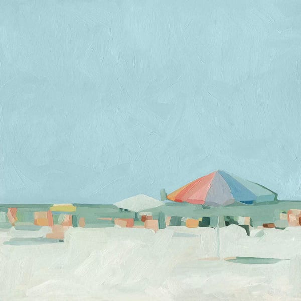 Large Coastal Art - Canvas Prints: Summer Palette II by Emma Scarvey