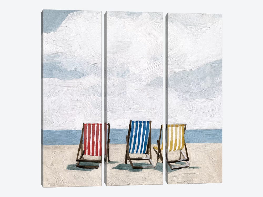 Beach Trip II by Emma Scarvey 3-piece Canvas Artwork